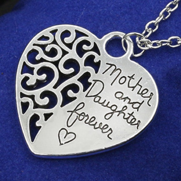 Mother and Daughter Love Forever Heart Necklace - Picture 4 of 4